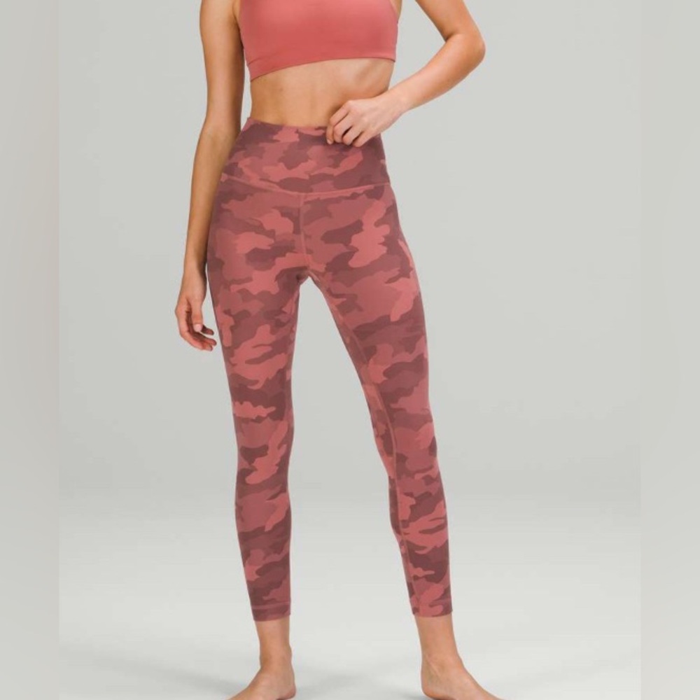 Lululemon Align High-Rise Pant 25" Heritage 365 Camo Brier Rose Multi sz 4